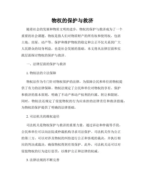 物权的保护与救济