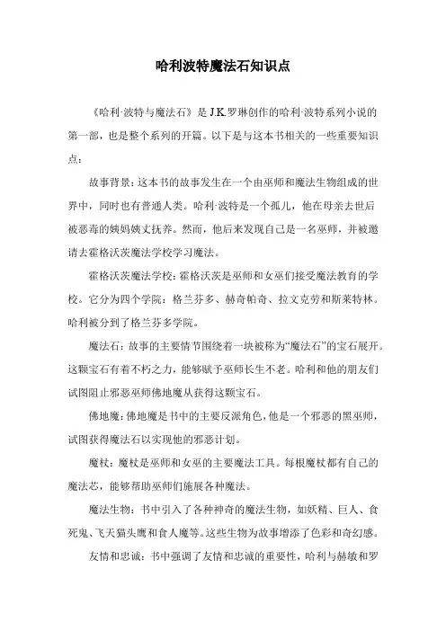 哈利波特魔法石知识点