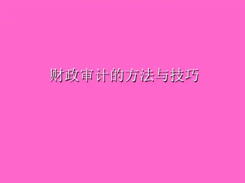 财政审计的方法与技巧