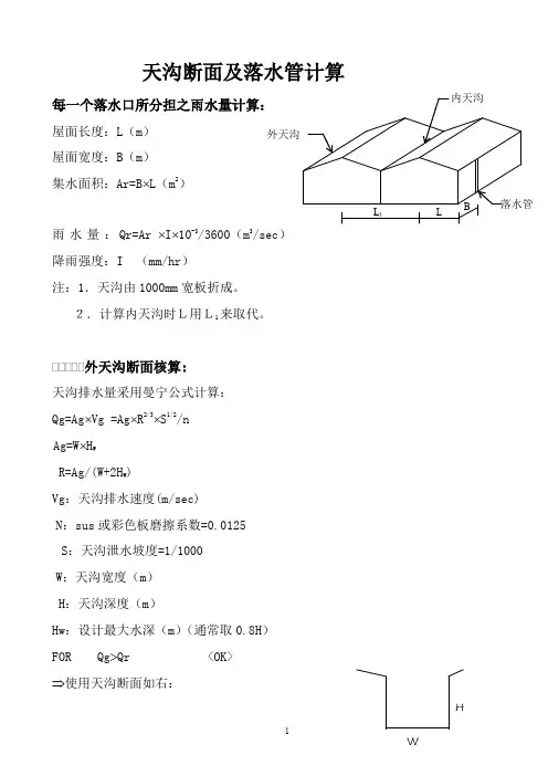 天沟计算