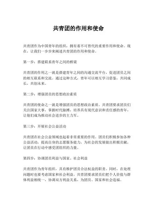 共青团的作用和使命