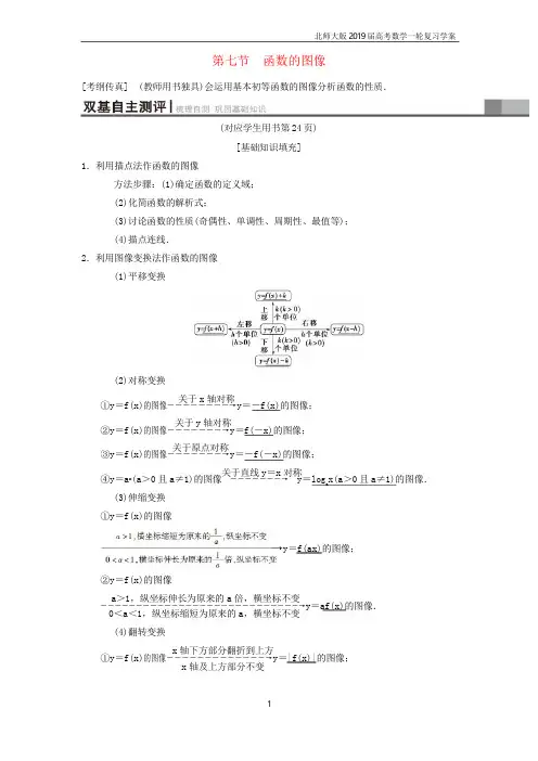2019年高考数学(理)一轮复习第2章 函数、导数及其应用 第7节 函数的图像学案