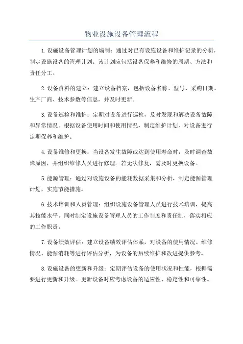 物业设施设备管理流程