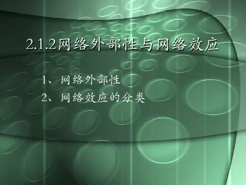 网络经济学3.1.2网络外部性及其效应
