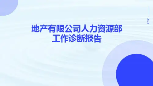 地产有限公司人力资源部工作诊断报告