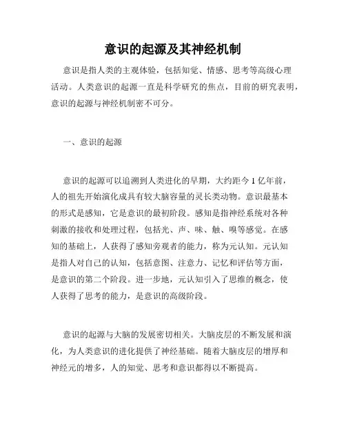 意识的起源及其神经机制