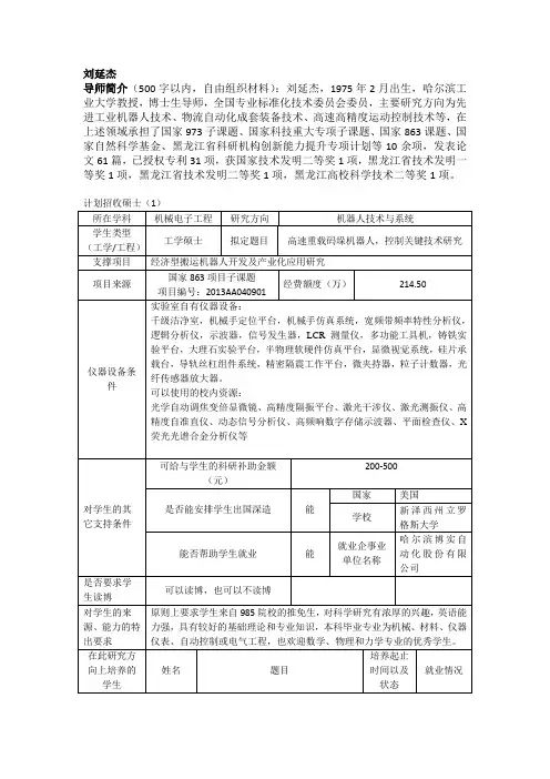 刘延杰导师简介(500字以内,自由组织材料)刘延杰,1975年2月出生