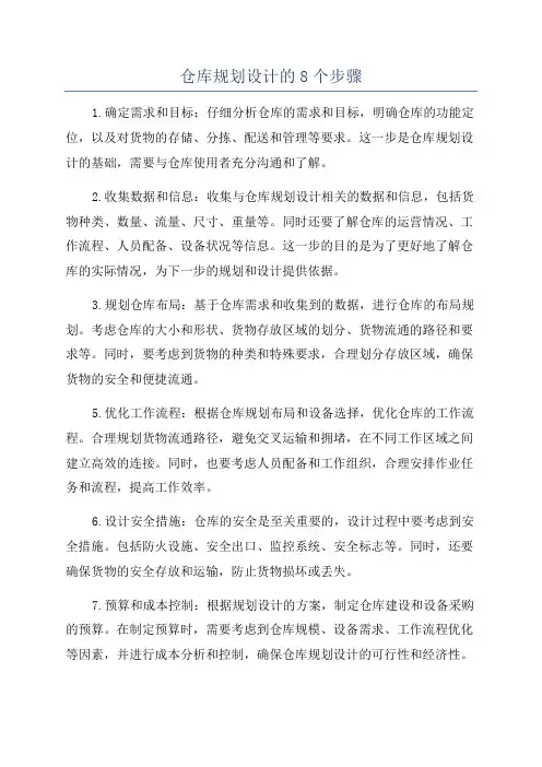 仓库规划设计的8个步骤