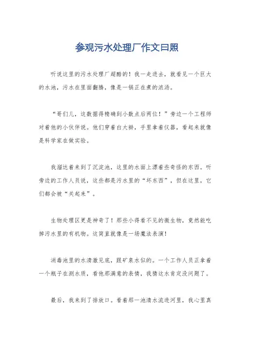 参观污水处理厂作文曰照