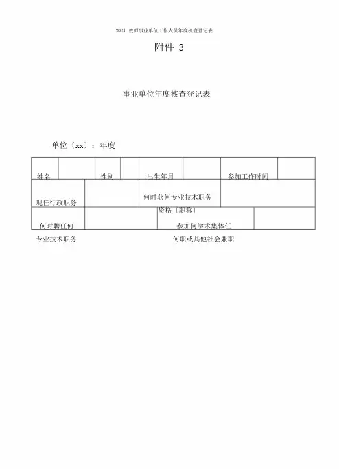 2015教师事业单位工作人员年度考核登记表(20200901215749)