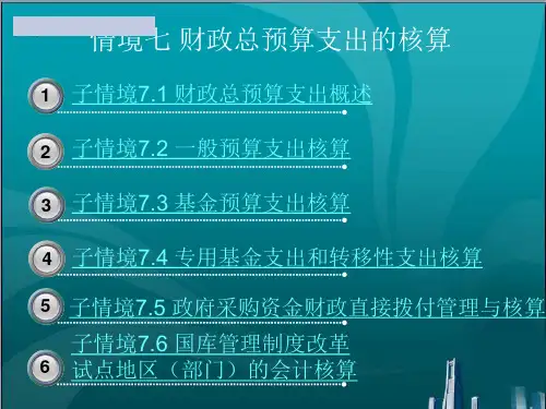 财政总预算支出的核算