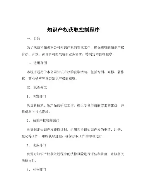 知识产权获取控制程序