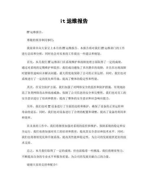 it运维报告