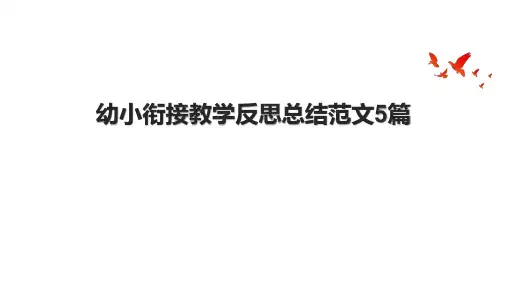 幼小衔接教学反思总结范文5篇