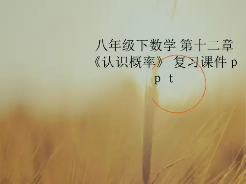 最新-八年级数学下册 第十二章 认识概率 复习课件 苏科版 精品 