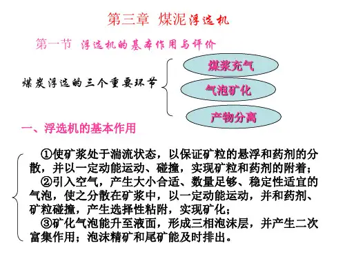 浮游选矿课件——第三章  煤泥浮选机3.1