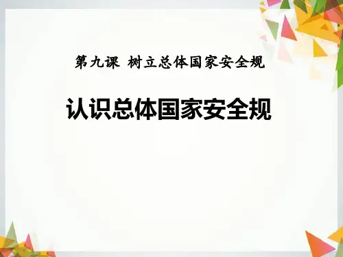 八年级道德与法治上册_第9课 第一框  认识总体国家安全规