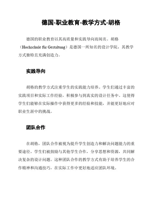 德国-职业教育-教学方式-胡格