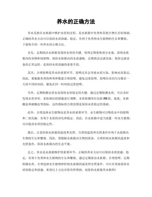养水的正确方法