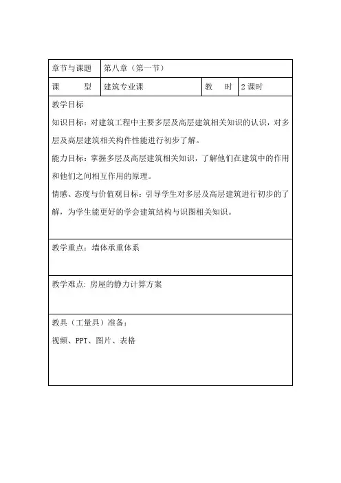 建筑结构与识图  砌体结构构件及混合结构房屋