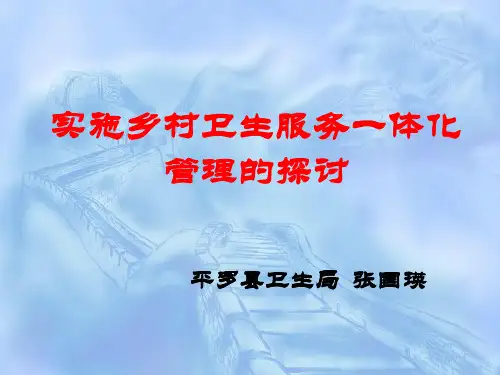 乡村卫生服务一体化