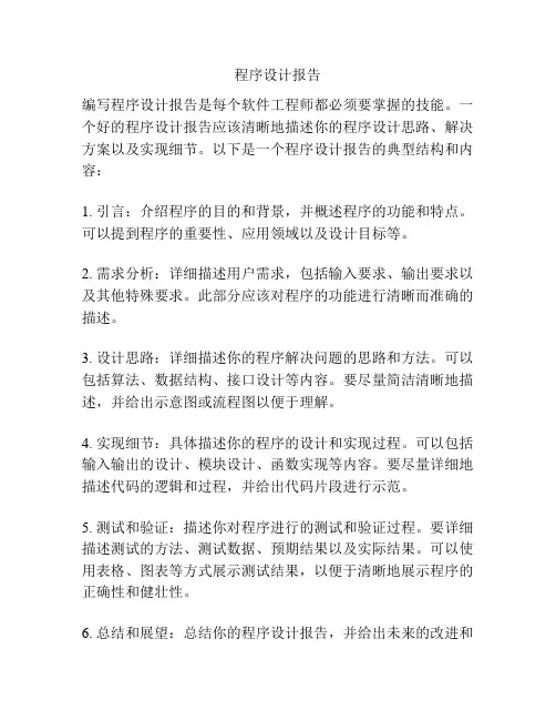 程序设计报告