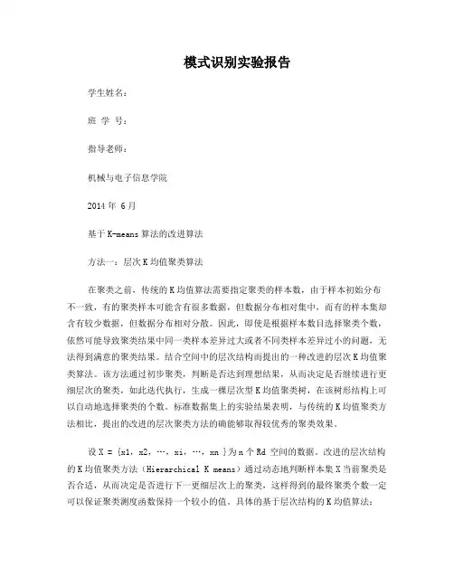 模式识别课程报告