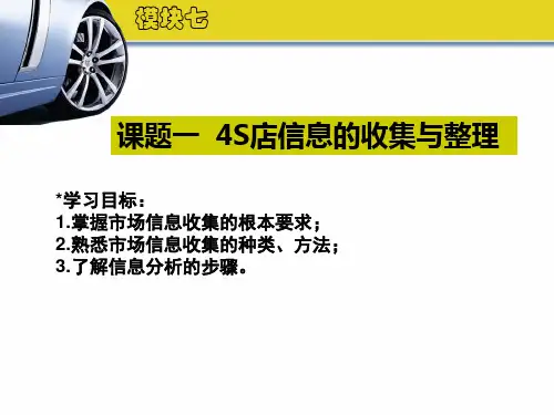 汽车4S店经营管理教学课件模块七