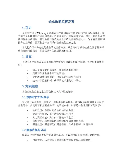 企业效能监察方案