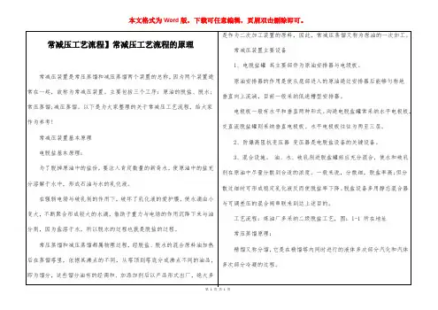 【常减压工艺流程】常减压工艺流程的原理