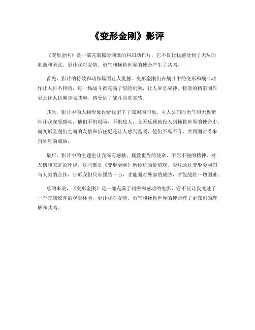 《变形金刚》影评