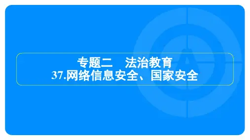 2025年中考道德与法治总复习考点梳理——网络信息安全、国家安全