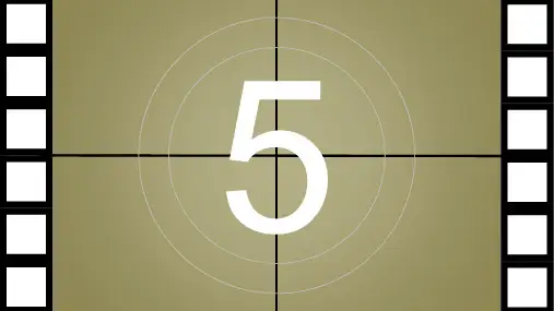 电影胶片立方体切换视觉5秒倒计时开场PPT特效
