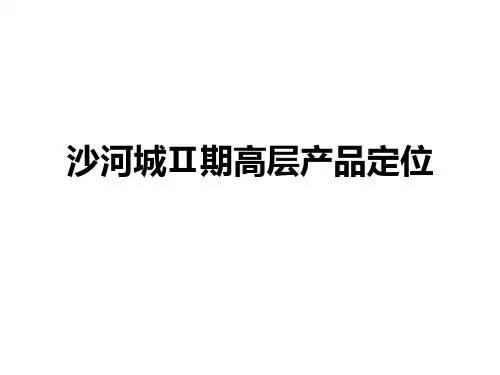 长沙天音房地产XXXX年沙河·堤亚纳湾二期小高层产品定位