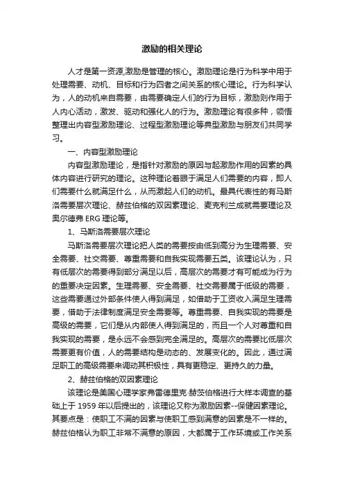 激励的相关理论