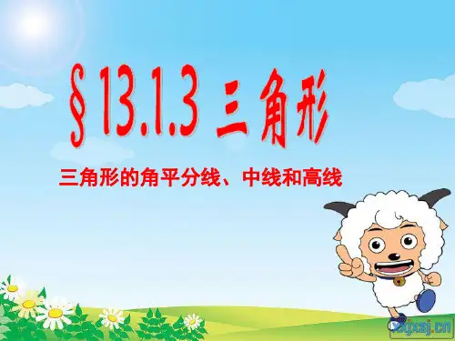 13.1.3三角形的角平分线、中线和高线
