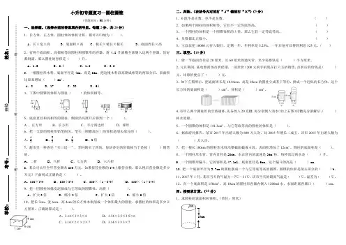 人教版数学六年级小升初专题复习—圆柱圆锥