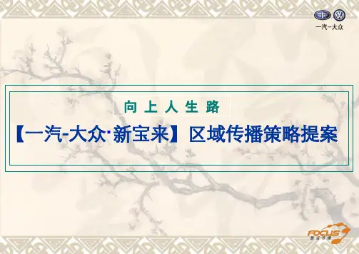 一汽大众-一汽宝来整体传播策略提案精品文档65页