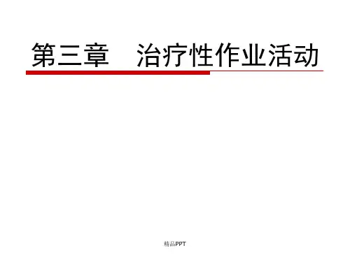 第三章 治疗性作业活动