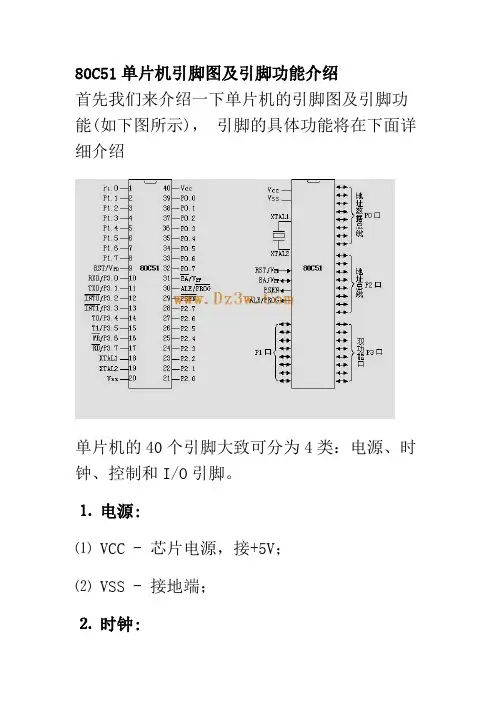 C51单片机引脚图及引脚功能介绍