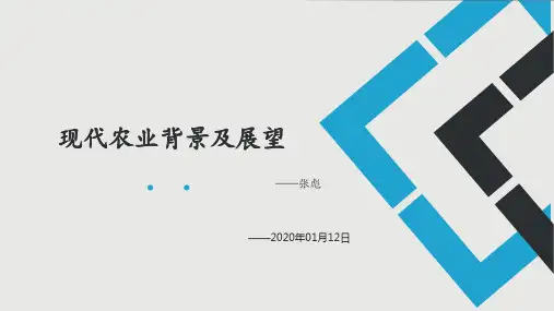 现代农业背景及展望