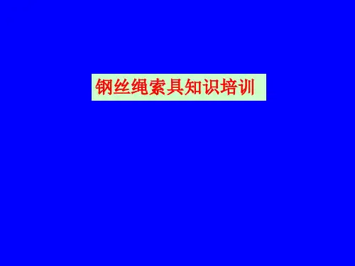 钢丝绳索具使用知识培训