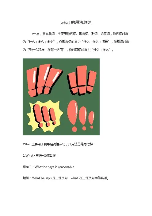 what的用法总结