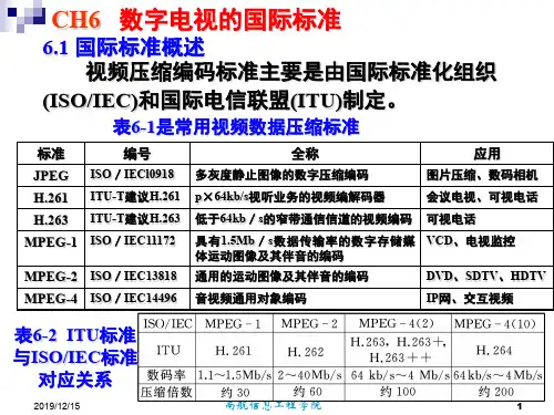 CH6数字电视的国际标准