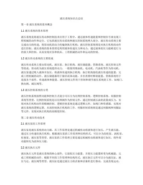 液压系统知识点总结
