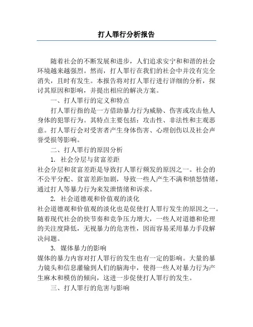 打人罪行分析报告
