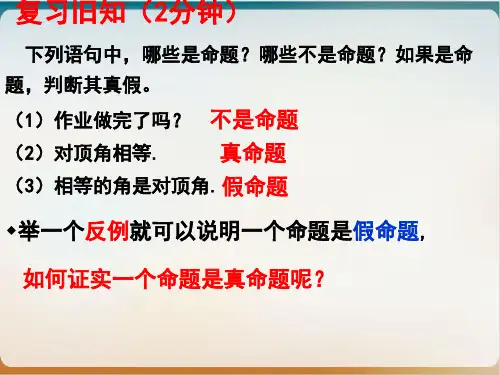 初中数学《定义与命题》优秀ppt北师大版1