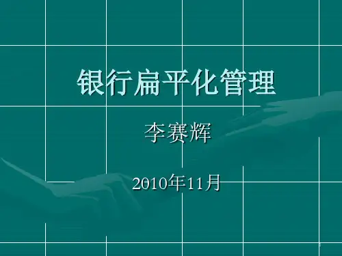 银行扁平化管理ppt课件