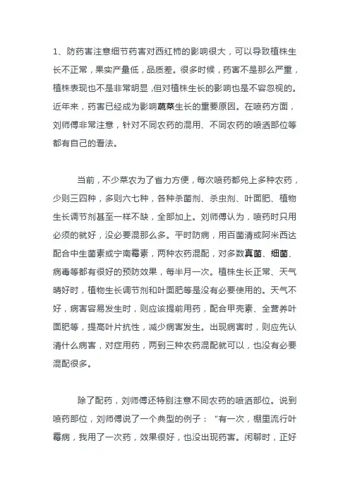 大棚西红柿种植与管理技术