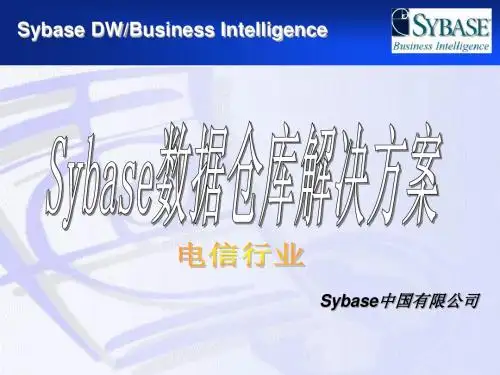 数据仓库解决方案概述-PPT精选文档